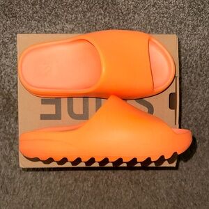 Yeezy Vibrant Orange Slides